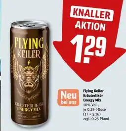 REWE FLYING KEILER Kräuterlikör Energy Mix Angebot