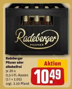 REWE RADEBERGER Pilsner oder Alkoholfrei Angebot