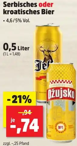 Thomas Philipps Serbisches oder kroatisches Bier Angebot