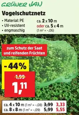 Thomas Philipps GRÜNER JAN Vogelschutznetz Angebot