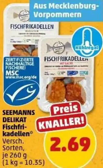 PENNY SEEMANNS DELIKAT Fischfrikadellen Angebot