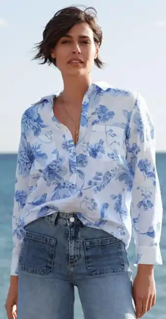 Peek & Cloppenburg FRANCO CALLEGARI Tunika-Bluse Leinen/ Baumwolle Angebot