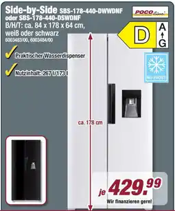 Poco POCO line Side-by-Side SBS-178-440-DWWDNF oder SBS-178-440-DSWDNF Angebot
