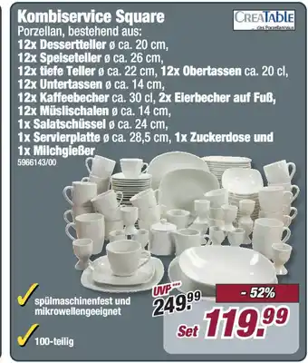 Poco CREATABLE Kombiservice Square Angebot