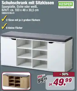 Poco KESPER Schuhschrank mit Sitzkissen Angebot