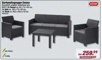 Poco keter Gartensitzgruppe Emma 4-teilig Angebot