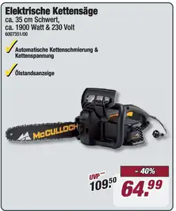 Poco McCULLOCH Elektrische Kettensäge Angebot