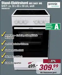 Poco gorenje Stand-Elektroherd GEC 5A21 WG Angebot