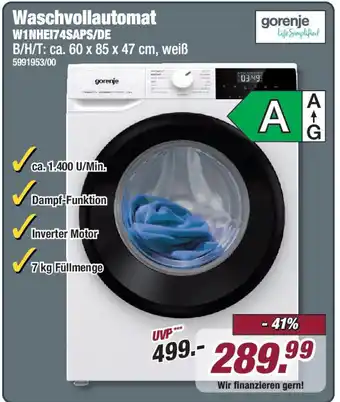 Poco gorenje Waschvollautomat W1NHEI74SAPS/DE Angebot