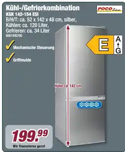 Poco POCO line Kühl-/Gefrierkombination KGK 142-154 ESI Angebot
