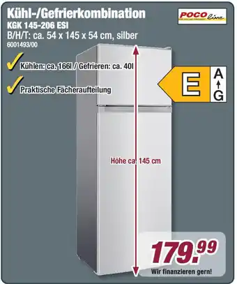Poco POCO line Kühl-/Gefrierkombination KGK 145-206 ESI Angebot