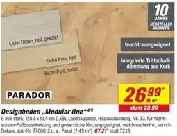 toom Baumarkt PARADOR Designboden ,,Modular One " Angebot