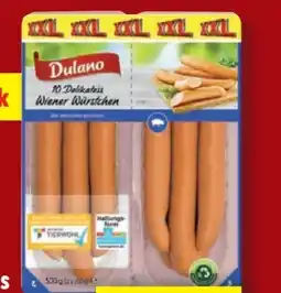 Lidl Dulano Delikatess Wiener Würstchen XXL Angebot