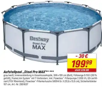 toom Baumarkt Bestway Aufstellpool ,,Steel Pro MAX" Angebot