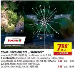 toom Baumarkt Solar-Dekoleuchte „Firework" Angebot