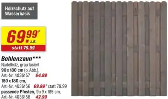 toom Baumarkt Bohlenzaun Angebot