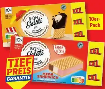Lidl Bon Gelati Sandwich Eis XXL Angebot