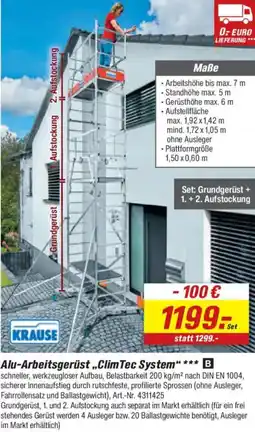 toom Baumarkt KRAUSE Alu-Arbeitsgerüst „Clim Tec System" Angebot
