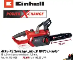 toom Baumarkt Einhell Akku-Kettensäge „GE-LC 18/25 Li-Solo" Angebot