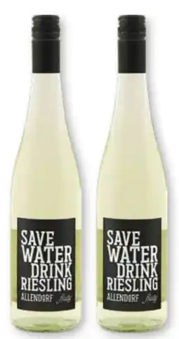 Scheck-in-Center Allendorf Save Water Drink Riesling Angebot