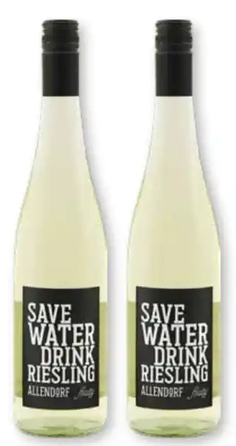Scheck-in-Center Allendorf Save Water Drink Riesling Angebot