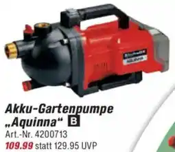 toom Baumarkt Einhell Akku-Gartenpumpe „Aquinna" Angebot