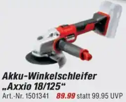 toom Baumarkt Einhell Akku-Winkelschleifer ,,Axxio 18/125" Angebot