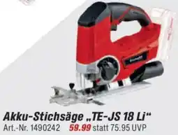 toom Baumarkt Einhell Akku-Stichsäge „TE-JS 18 Li" Angebot