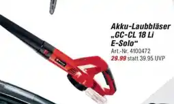 toom Baumarkt Einhell Akku-Laubbläser ,,GC-CL 18 Li E-Solo" Angebot