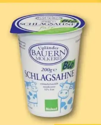 REWE Center Upländer Bauern Molkerei Bio Schlagsahne Angebot