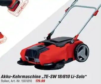 toom Baumarkt Einhell Akku-Kehrmaschine „TE-SW 18/610 Li-Solo“ Angebot