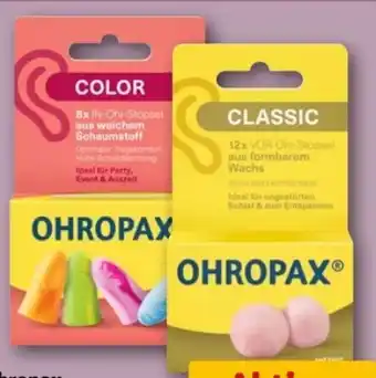 REWE Center Ohropax Ohrstöpsel Angebot