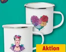 REWE Center Emaille Tasse Frida Kahlo Angebot
