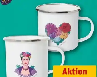 REWE Center Emaille Tasse Frida Kahlo Angebot