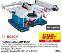 toom Baumarkt BOSCH Tischkreissäge „GTS 10XC" Angebot