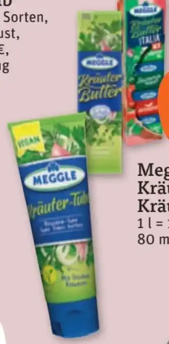 tegut Meggle Kräuter-Tube Vegan Angebot