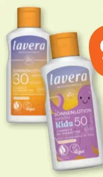 tegut Lavera Naturkosmetik Sensitiv Sonnenlotion Kids LSF 50 Angebot