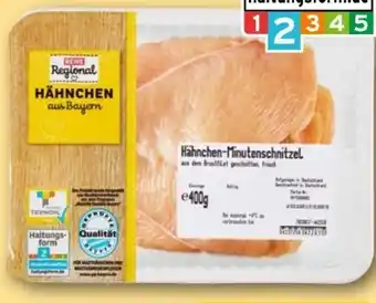 REWE Rewe Regional Hähnchen-Minutenschnitzel Angebot