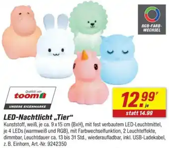 toom Baumarkt LED-Nachtlicht „Tier“ Angebot