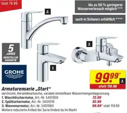 toom Baumarkt GROHE Armaturenserie „Start" Angebot