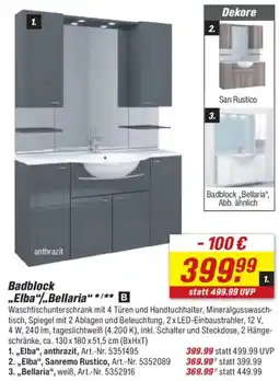 toom Baumarkt Badblock „Elba"/Bellaria Angebot
