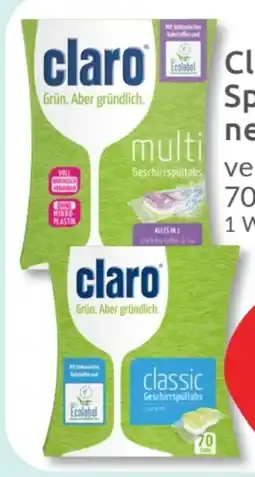 Budni Claro Öko Spülmaschinen-Tabs Angebot