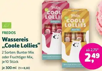 Biomarkt FREDOS Wassereis ,,Coole Lollies" Angebot