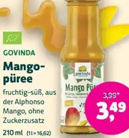 Biomarkt GOVINDA Mangopüree Angebot