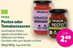 Biomarkt PPURA Pestos oder Tomatensaucen Angebot