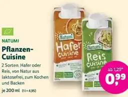 Biomarkt NATUMI Pflanzen Cuisine Angebot