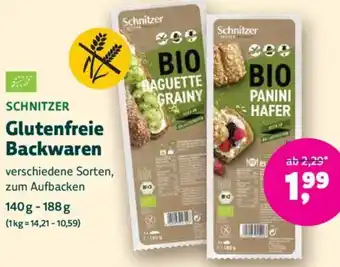 Biomarkt SCHNITZER Glutenfreie Backwaren Angebot