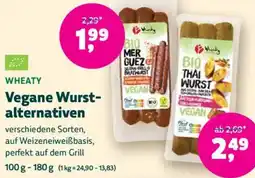 Biomarkt WHEATY Vegane Wurstalternativen Angebot