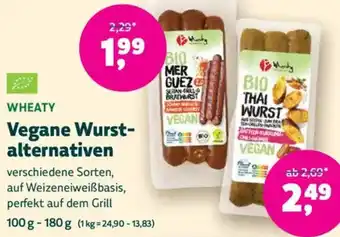 Biomarkt WHEATY Vegane Wurstalternativen Angebot