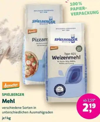 Biomarkt demeter SPIELBERGER Mehl Angebot